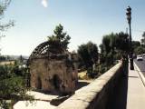 Córdoba: This old water wheel seems out of place since the river has silted up. Hundreds of years ago it was a much larger river than now.