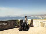 Gibraltar: Gibraltar used to be a English fortress. Here we are at the top where checking out the canons. In the background you can see Spain.